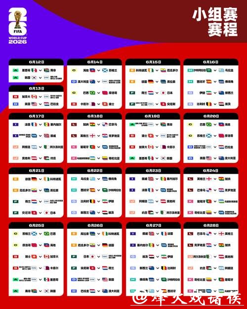 详解2026年世界杯赛程列表安排 详解2026年世界杯赛程列表安排